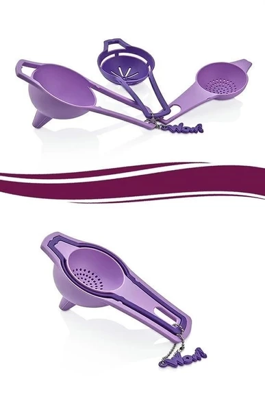 BUFFER® Pratik Yumurta Süzgeci Mini Süzgeç Huni Seti Hepsi Bir Arada - Resim 5