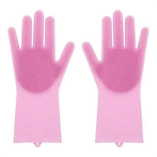 BUFFER® Isıya Dayanıklı Pratik Sihirli Silikon Bulaşık Yıkama Eldiveni - Resim 4