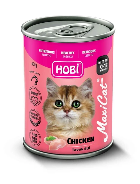 Hobi Maxicat Tavuklu Yavru Kedi Konservesi 400 Gr X 12 Adet ürün görseli