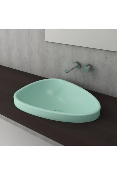 Etna Tezgah Üstü Lavabo 58 Cm Mat Mint Yeşil 1112-033-0125