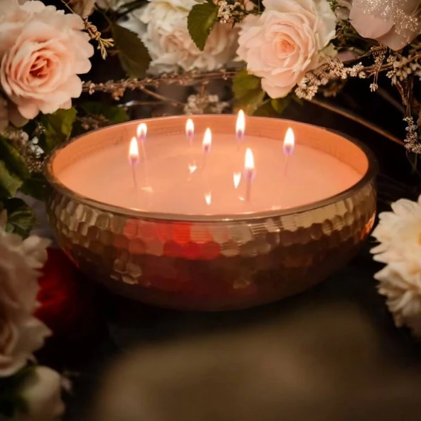 Goldies Okyanus Kokulu Dövme Metal Kase Kapta Dekoratif Mega Mum