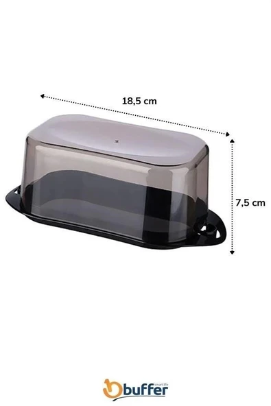 BUFFER® Kilitli Plastik Kapaklı Kahvaltılık Tereyağlık Peynirlik Erzak Saklama Kabı Ap-9428 - Resim 5