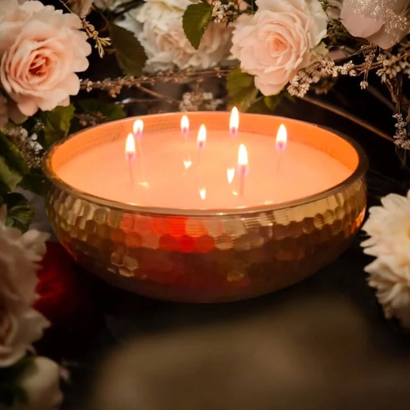 Goldies Okyanus Kokulu Dövme Metal Kase Kapta Dekoratif Mega Mum - 5