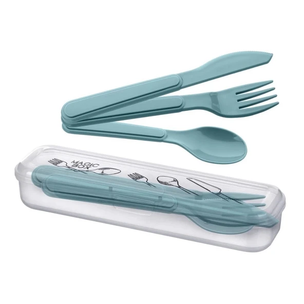 Kendiliğinden Kutulu Hijjenik Plastik Piknik Tipi Çatal Kaşık Bıçak Seti ürün görseli
