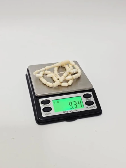 Kesme Fildişi Tesbih 9,30 Gram - Koleksiyonluk Fil Dişi Tespih - Resim 6