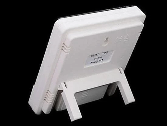 BUFFER® Bebek Odası Masaüstü Dijital Termometre Nem Ölçer Higrometre Saat - Resim 4