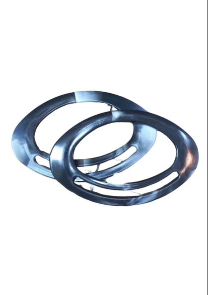 Çanta Sapı Oval Siyah-Beyaz 18 cm