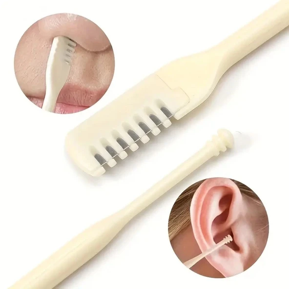 BUFFER® 2'Si Bir Arada 2 Parça Kutulu Burun Kıl Alma ve Kulak Temizleme Aparatı - Resim 2