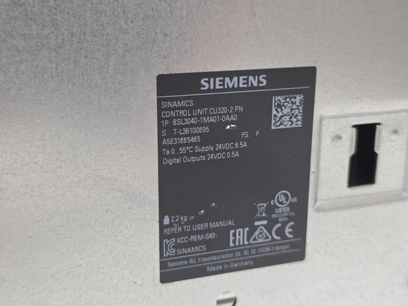 Siemens Sinamics CU320-2 PN 6SL3040-1MA01-0AA0 Merkezi Kontrol Ünitesi - Resim 10