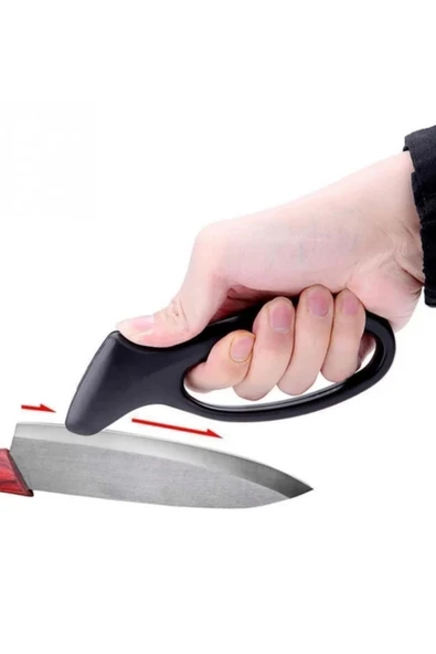 BUFFER® Kolay Tutuş Saplı Paslanmaz Çelik Manuel Bıçak Bileme Aleti - Resim 8