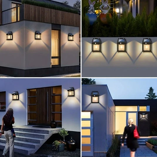 Güneş Enerjili Duvar Lambası, Hareket Sensörlü S-50 - Resim 3