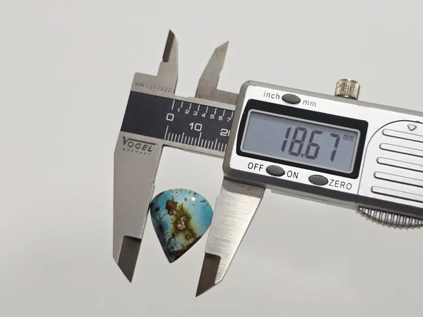 Doğal İran Nişabur Firuze (Turkuaz) Taşı 19,2 Karat - 3 Gram - Resim 4