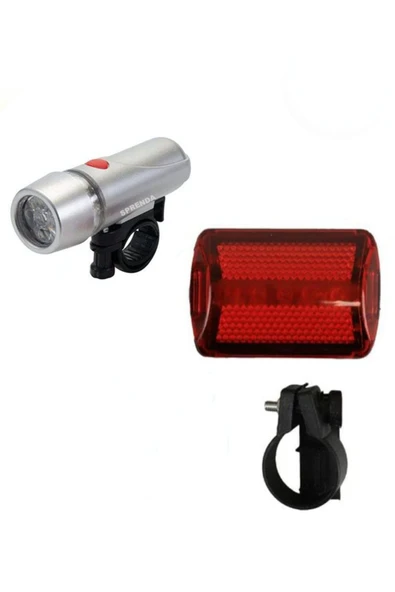 Led Bisiklet Lambası Feneri Ön Far Arka Stop Işık Aydınlatma Seti ürün görseli