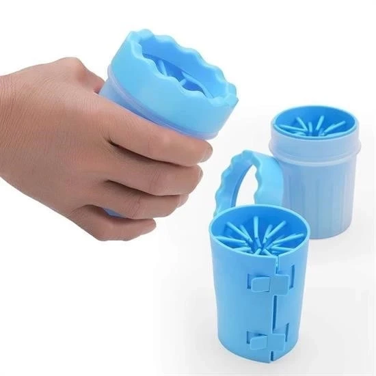 BUFFER® Silikon Jel Fırçalı Kedi Köpek Pati Ayak Yıkama Temizleme Kovası (Küçük) - Resim 4