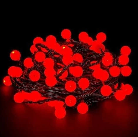 5m 28 Led Kırmızı Işık Siyah Kablo Fişli ürün görseli 1