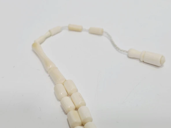 Kesme Fildişi Tesbih 9,18 Gram - Koleksiyonluk Fil Dişi Tespih - Resim 5