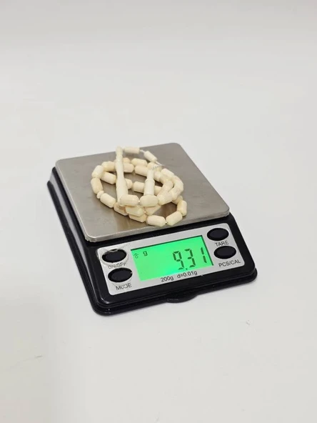Kesme Fildişi Tesbih 9,31 Gram - Koleksiyonluk Fil Dişi Tespih - Resim 7