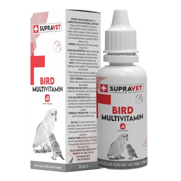 Supravet Kuşlar Içın Multıvıtamın Damla 30 Ml ürün görseli
