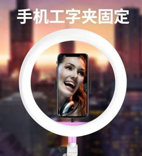 Kuaför Makyaj Çekimleri Selfie Işığı Sürekli 14 inç Işık 2m Stand - Resim 3