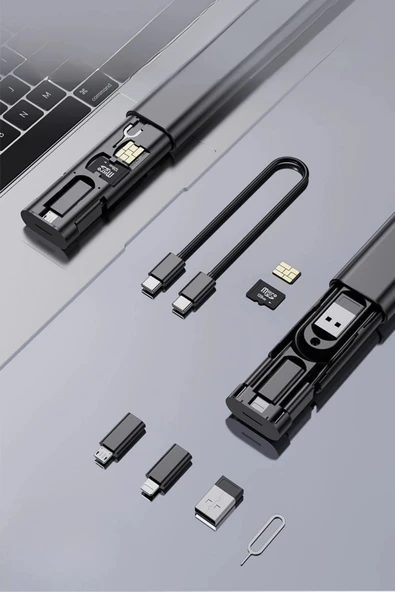 BUFFER® Cep Tipi 60W Bas Aç Type-C,İphone Şarj,Micro USB Hızlı Şarj Data Kablo Seti - Resim 6