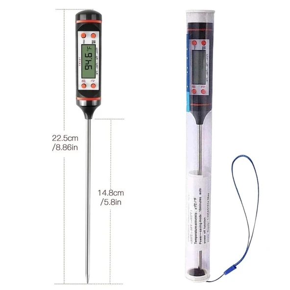 BUFFER® Dijital Gıda Termometresi Süt,Et,Yoğurt Mayalama,Mama Derecesi Ölçer Gıda Termometresi - 5