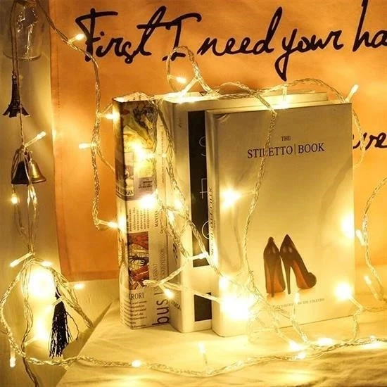 BUFFER® 10 Metre 100 Ledli 8 Fonksiyonlu Dekoratif Lambader Sarı Lamba - Resim 6