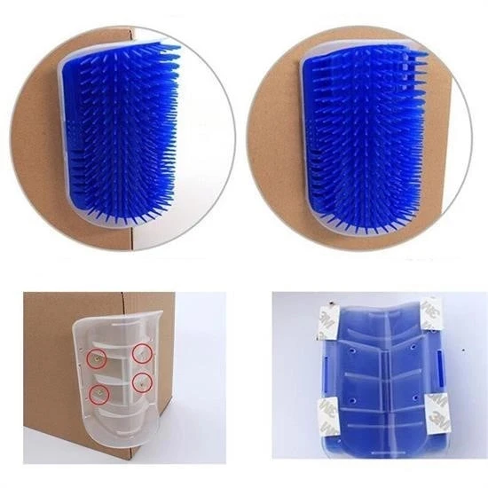 BUFFER®  Pratik Kedi Tüyü Kaşıma Ve Tarama Aparatı Duvara Monte Kaşıma Aleti - Resim 4