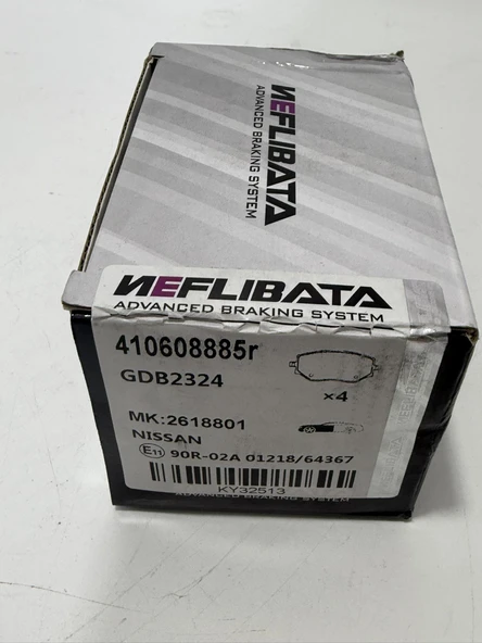 Neflibata Renault Clio Ön Fren Balatası Takımı 410608885r - Resim 3