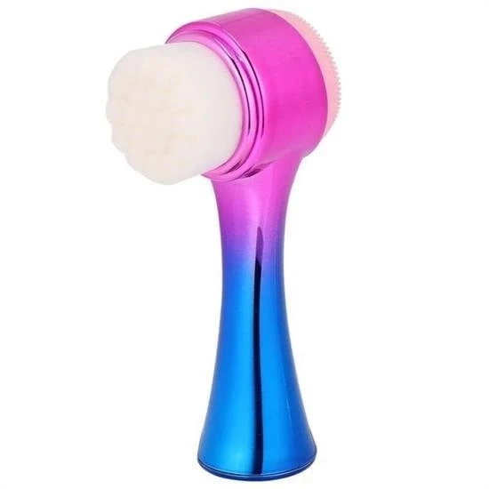 BUFFER® Çift İşlevli Renkli Cilt Yüz Temizleme Fırçası Peeling Masaj Etkili Gözenek Temizleyici Alet - Resim 6