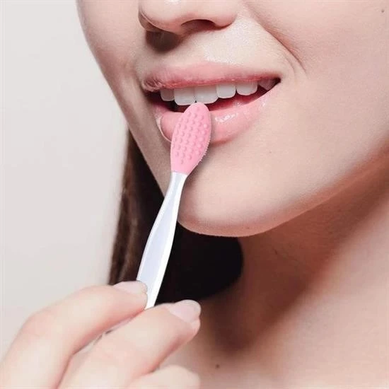 BUFFER® 2 Adet Dudak Fırçası Peeling Etkili Gözenek  Siyah Nokta Temizleyici Akne Giderici Çift Yönl - Resim 7