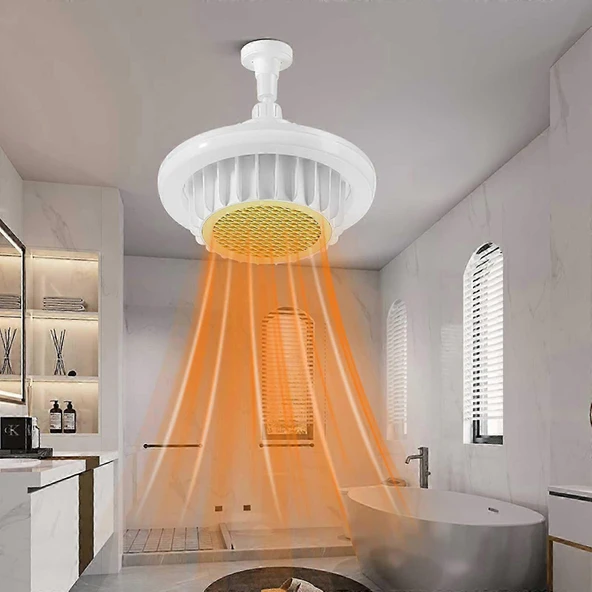 Istıcılı, Kumandalı, 3 Işık Modlu Led Ampul Isıtıcı Led Avize Ortam Isıtan 36 Watt 3900 Lümen Ampul - Resim 4