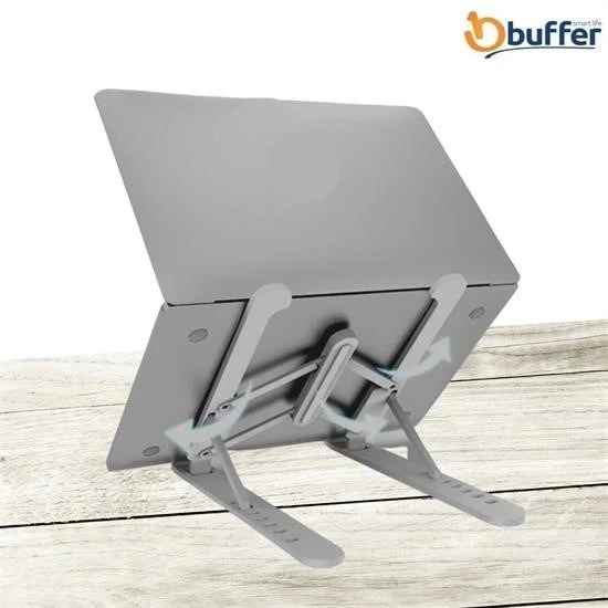 BUFFER® Ayarlanabilir Plastik Dizüstü Destek Tabanı Katlanabilir Taşınabilir Laptop Sehpası Yükselti - Resim 6
