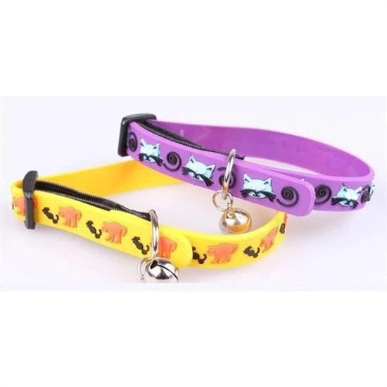 BUFFER® Çıngıraklı Zilli Sevimli Renkli Slikon Kedi Köpek Boyun Tasması - Resim 7