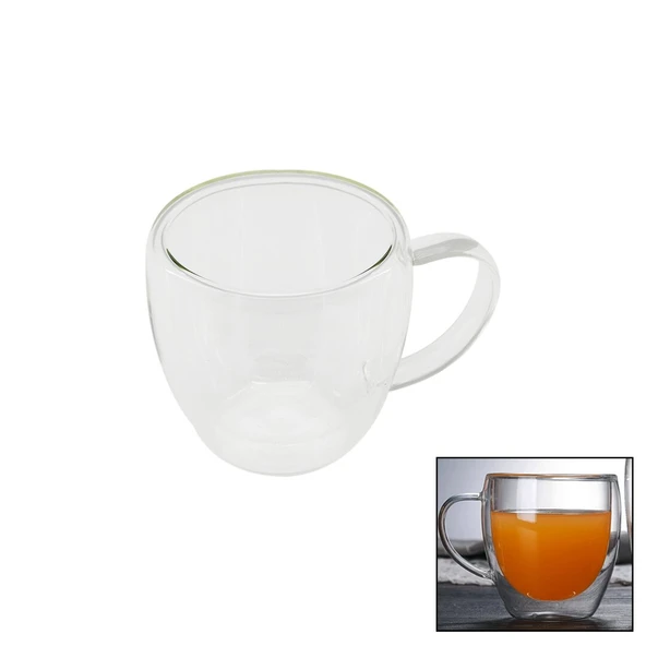 250ML - DAR ÇİFT CİDARLI - SADE TERMİSİL - ISIYA DAYANIKLI CAM BARDAK (5284) ürün görseli