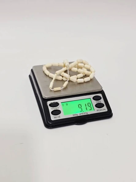 Kesme Fildişi Tesbih 9,18 Gram - Koleksiyonluk Fil Dişi Tespih - Resim 8