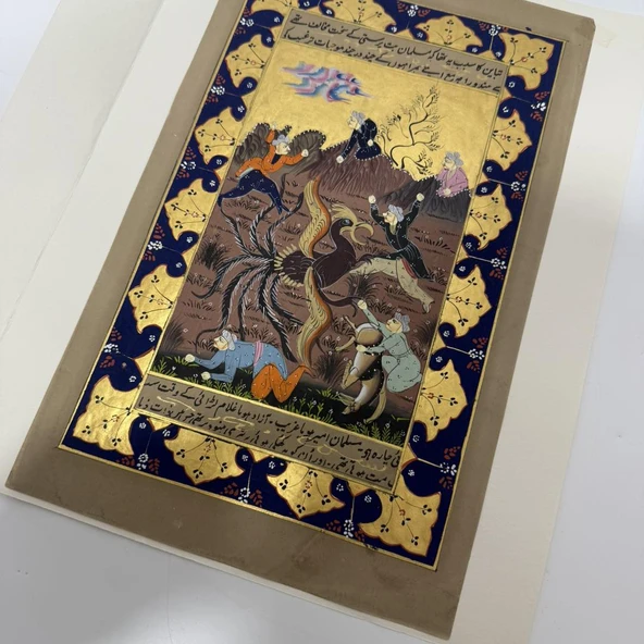 Ankanın Gazabı Adlı El Yapımı Minyatür Resim 28x17 cm - Resim 4