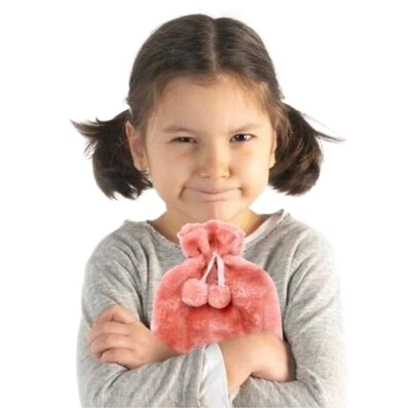 BUFFER® 2 Litre Ponponlu Peluş Sıcak Su Torbası 1.Sınıf Kauçuk Malzeme - Resim 6