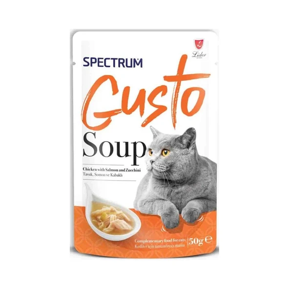 Spectrum Gusto Kedi Çorbası Tavuklu, Somonlu ve Kabaklı 50 Gr ürün görseli