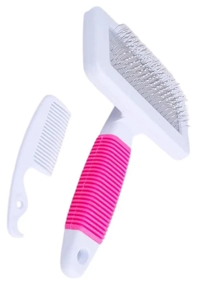 BUFFER® Kedi Köpek Telli Küçük Boy Tüy Bakım Seti Evcil Hayvan Tarama Fırçası - Resim 8