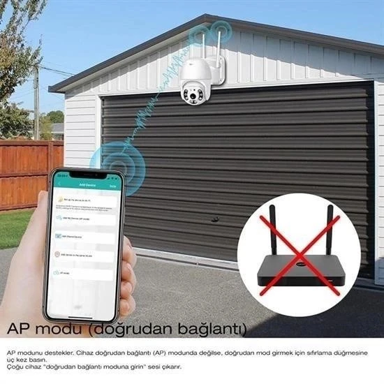 BUFFER® 20 MP HD Lens İç Dış Mekan Suya Danıklı IP Wifi Network Güvenlik Kamerası Wifi Kamera - 7