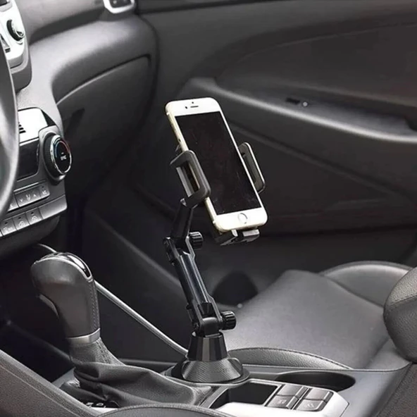 BUFFER® Teleskopik Araç Bardak Yerine Giren Telefon Tutucu - 2