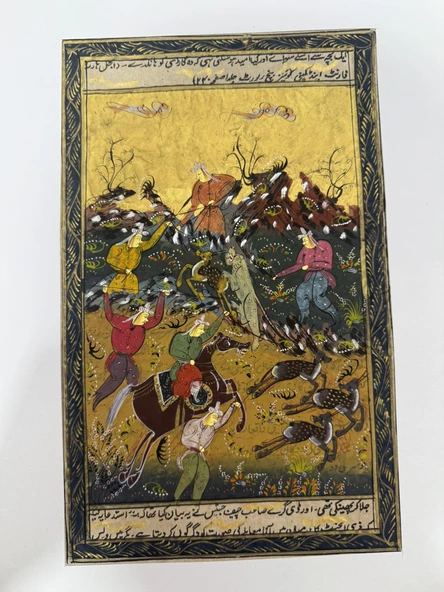 Cengaver Süvari ile İhtişamlı Şölen Adlı El Yapımı Minyatür Resim 28x17 cm ürün görseli