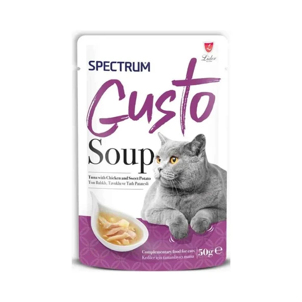 Spectrum Gusto Kedi Çorbası Ton Balığı, Tavuklu ve Patatesli 50 Gr ürün görseli