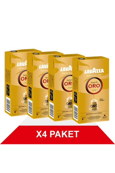 LavAzza Qualità Oro 55gr Nespresso® Uyumlu Alüminyum Kapsül x4