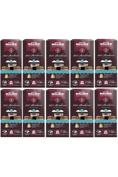 Caffe Mauro 100% Arabica Nespresso Kapsül 100 Kapsul