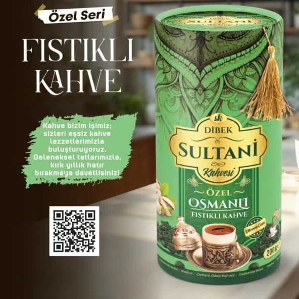 Osmanlı Fıstıklı Dibek Kahvesi 200g ürün görseli