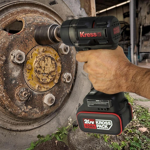 Kress KH276.91 20Volt 700/850Nm Kömürsüz Profesyonel Şarjlı Somun Sıkma (Akü Dahil Değildir) - 3