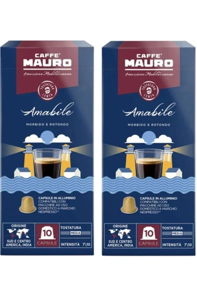 Caffe Mauro Amabile Nespresso Kapsül kahve 20 kapsul