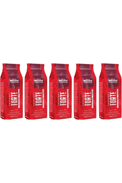 Caffe Mauro Espresso Forte Çekirdek Kahve 1 kg x 5 paket