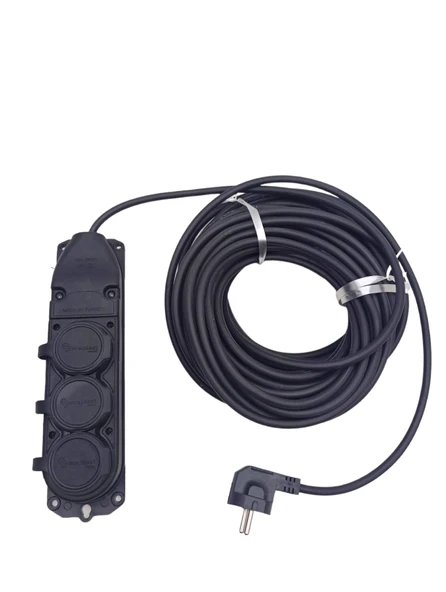 3LÜ 20 MT UZATMA KABLOSU ÇANTALI KAUÇUK PRİZ 3X1.5 CCA KABLO (5284) - Resim 2